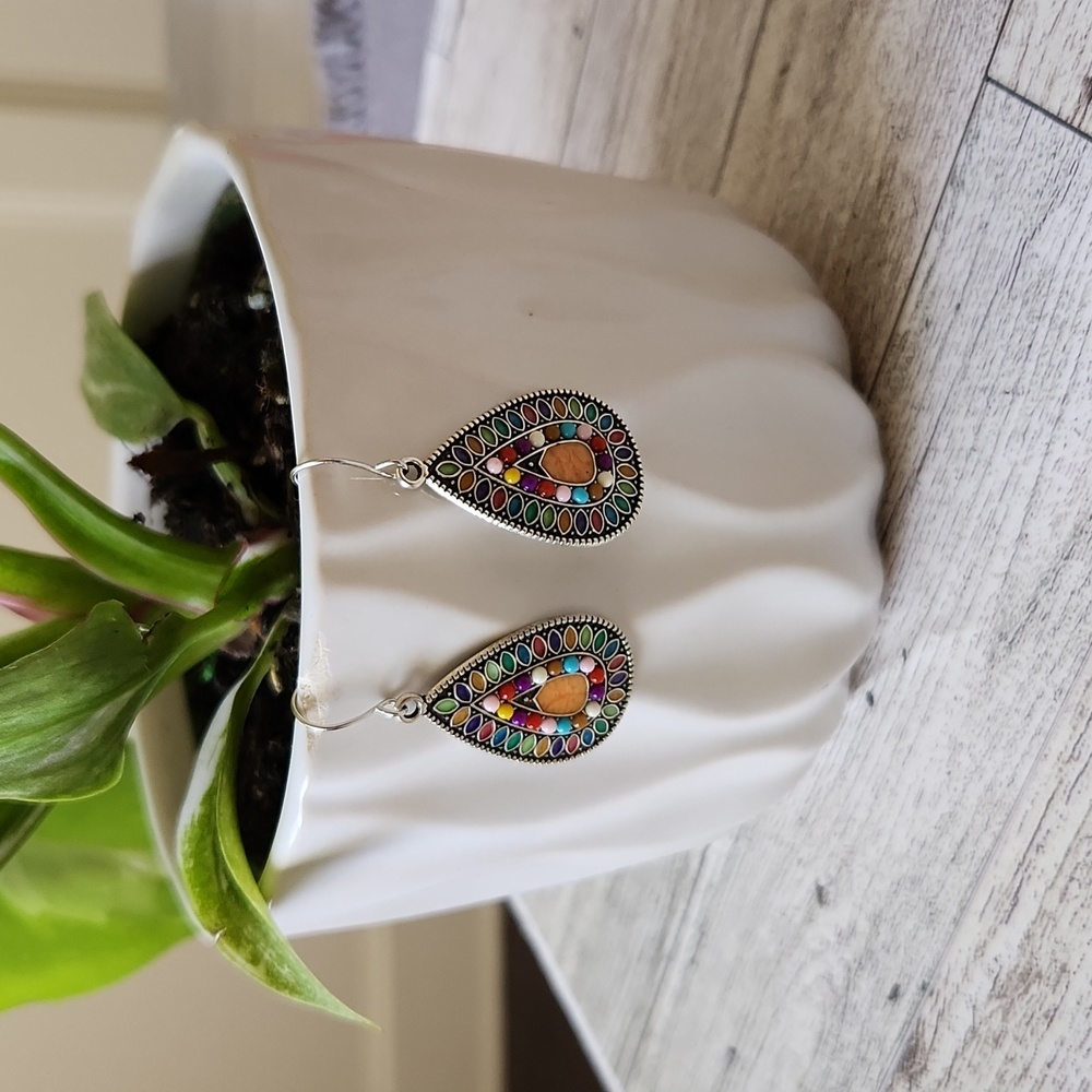 Multicolor Boho Dangle Earrings